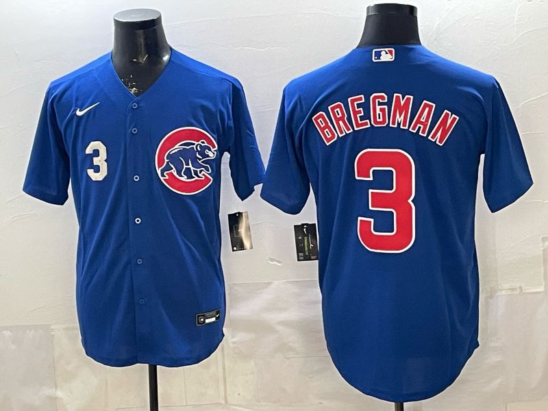Men 2026 Chicago Cubs #3 Bregman Blue Game Nike MLB Jersey style 004->chicago cubs->MLB Jersey